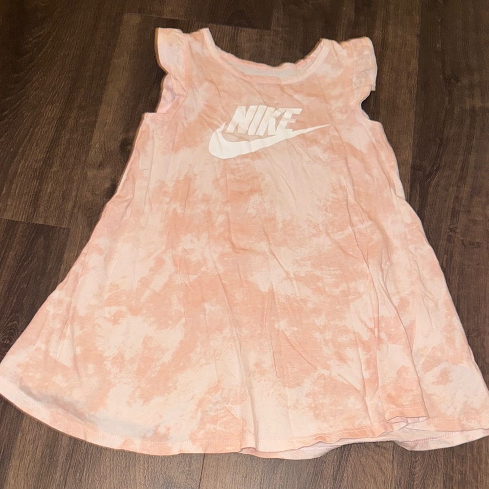 Nike Peach Tie-Dye Sleeveless Dress